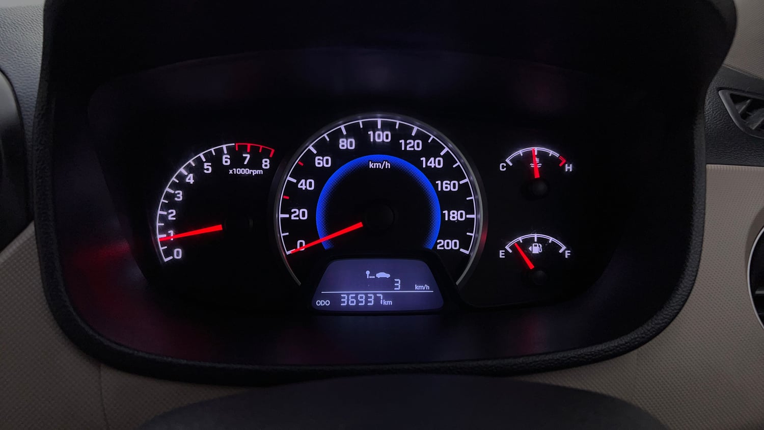 Used 2018 Hyundai Grand i10 Sportz 1.2 Kappa VTVT Petrol Manual interior CLUSTERMETER VIEW