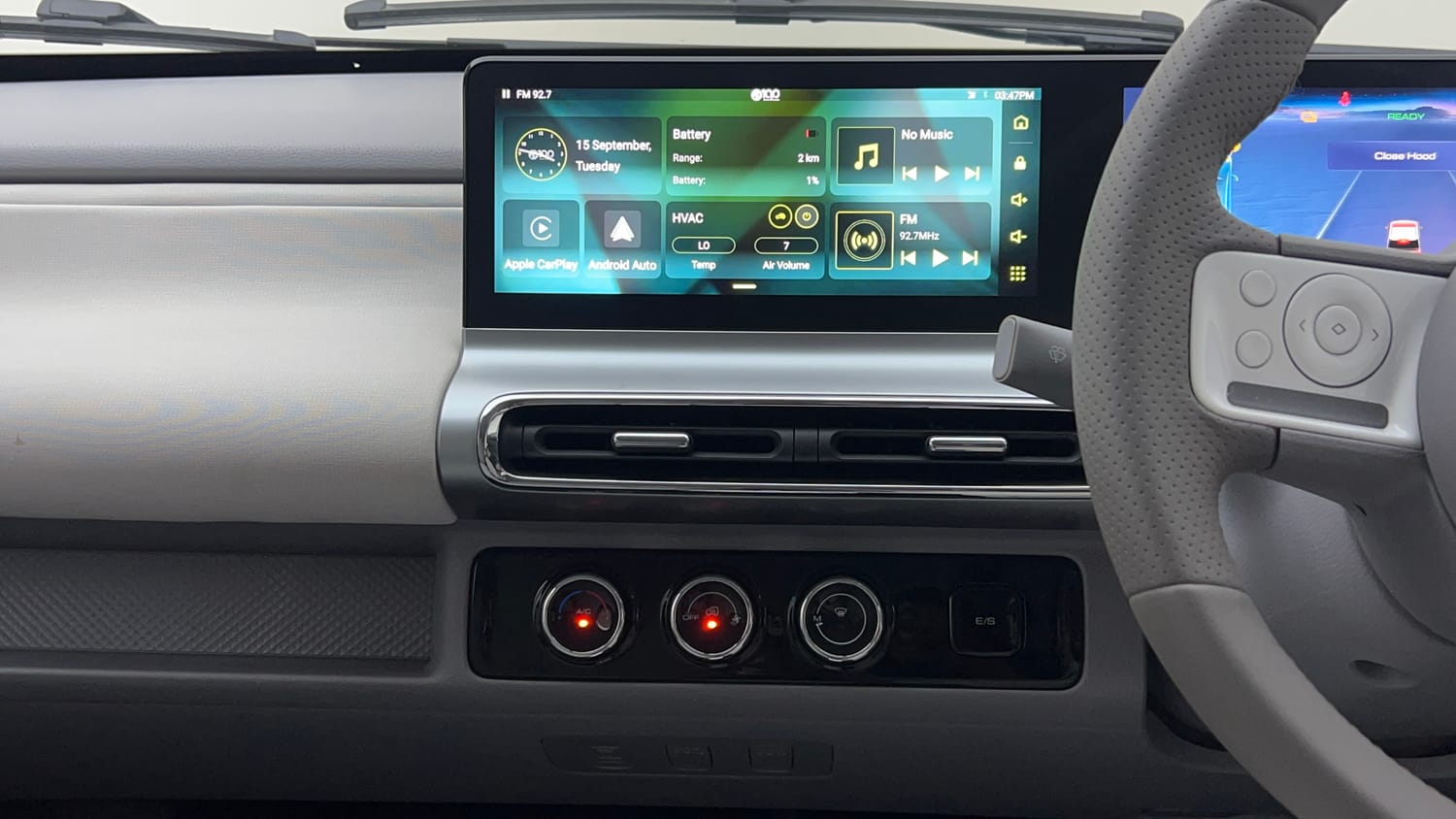 Used 2024 MG Motors Comet EV Excite FC Electric Automatic interior MUSIC SYSTEM & AC CONTROL VIEW