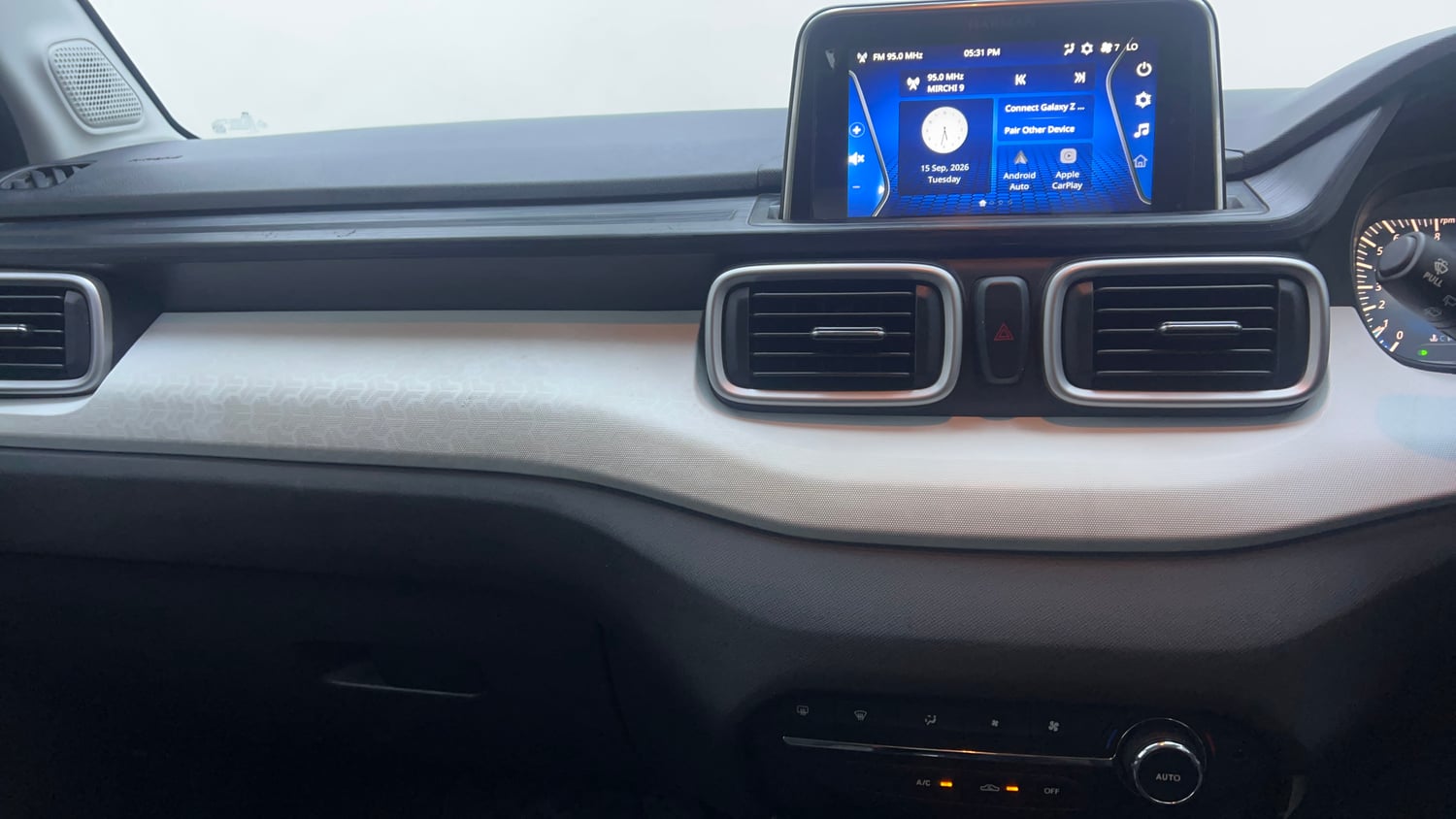 Used 2023 Tata Punch Creative IRA AMT Dual Tone Petrol Automatic interior MUSIC SYSTEM & AC CONTROL VIEW