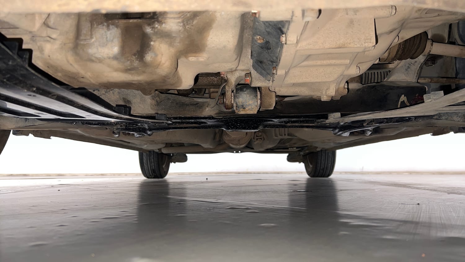 Used 2013 Honda Brio S MT Petrol Manual extra FRONT LEFT UNDERBODY VIEW