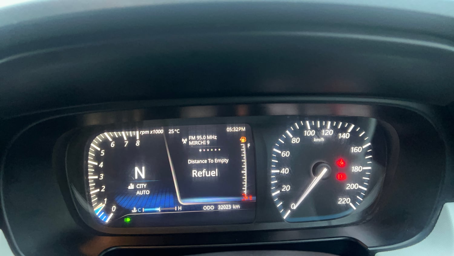 Used 2023 Tata Punch Creative IRA AMT Dual Tone Petrol Automatic interior CLUSTERMETER VIEW