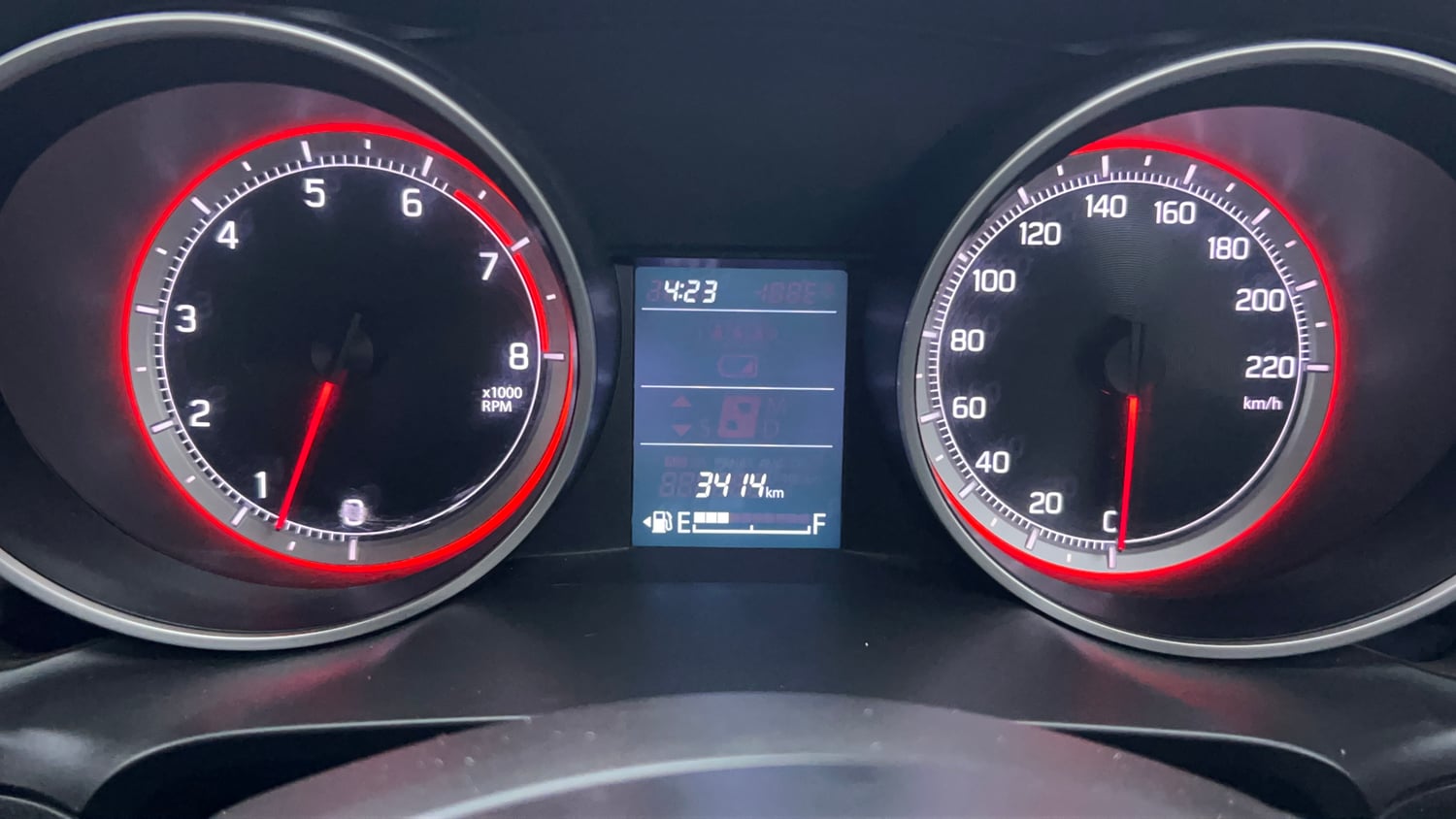 Used 2023 Maruti Suzuki Swift VXi Petrol Manual interior CLUSTERMETER VIEW