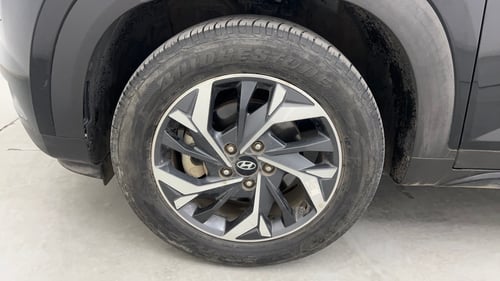 Used 2022 Hyundai Creta SX (O) 1.4 Turbo 7 DCT Petrol Automatic tyres LEFT FRONT TYRE RIM VIEW