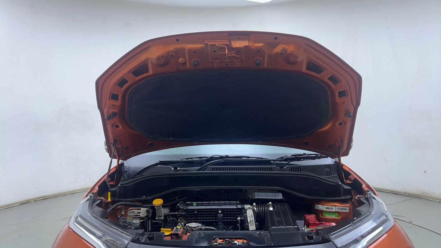 Used 2023 Tata Punch Creative Dual Tone AMT Petrol Automatic engine ENGINE & BONNET OPEN FRONT VIEW