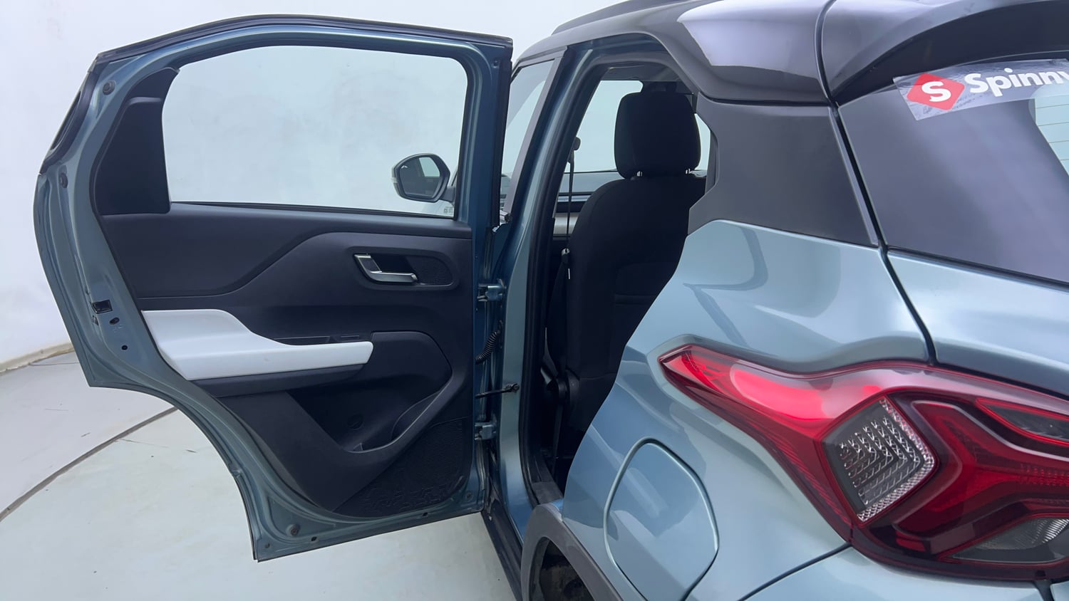 Used 2023 Tata Punch Creative IRA AMT Dual Tone Petrol Automatic interior LEFT REAR DOOR OPEN VIEW