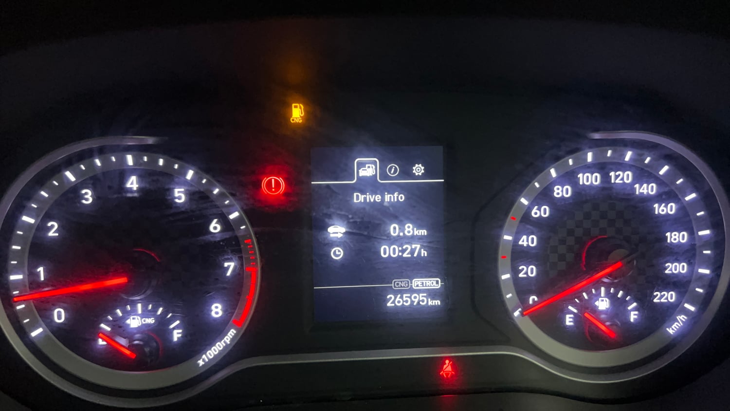 Used 2024 Hyundai Aura SX 1.2 CNG Cng Manual interior CLUSTERMETER VIEW