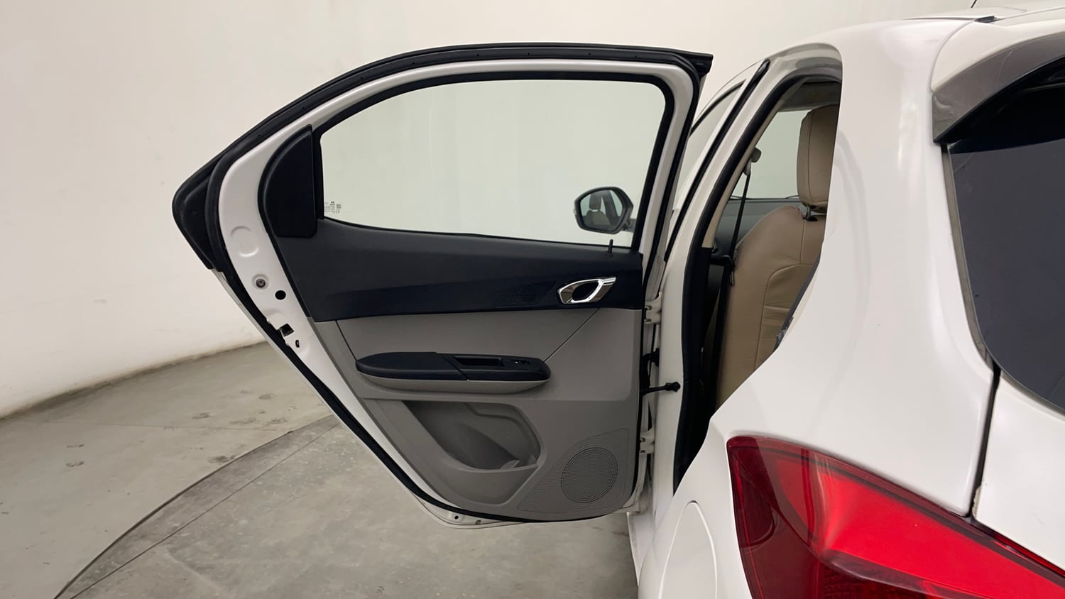 Used 2017 Tata Tiago Revotron XZA Petrol Automatic interior LEFT REAR DOOR OPEN VIEW
