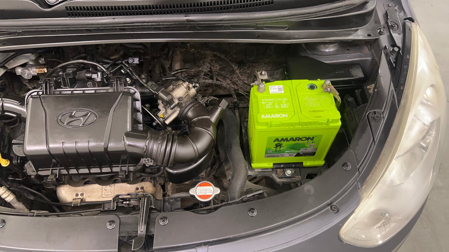 Used 2014 Hyundai i10 Sportz 1.1 iRDE2 Petrol Manual engine ENGINE LEFT SIDE VIEW