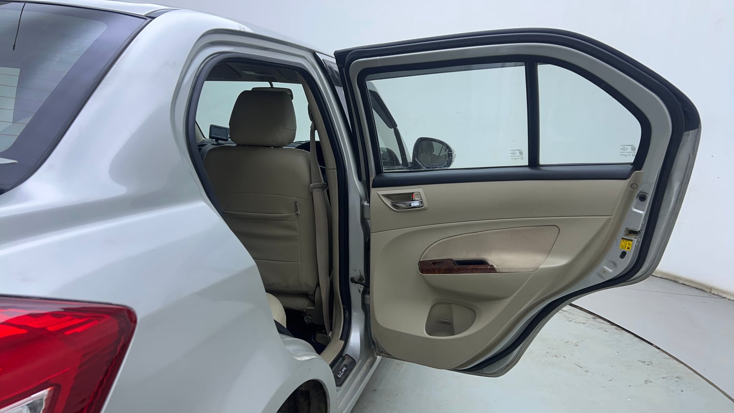 Used 2015 Maruti Suzuki Swift Dzire ZXI Petrol Manual interior RIGHT REAR DOOR OPEN VIEW