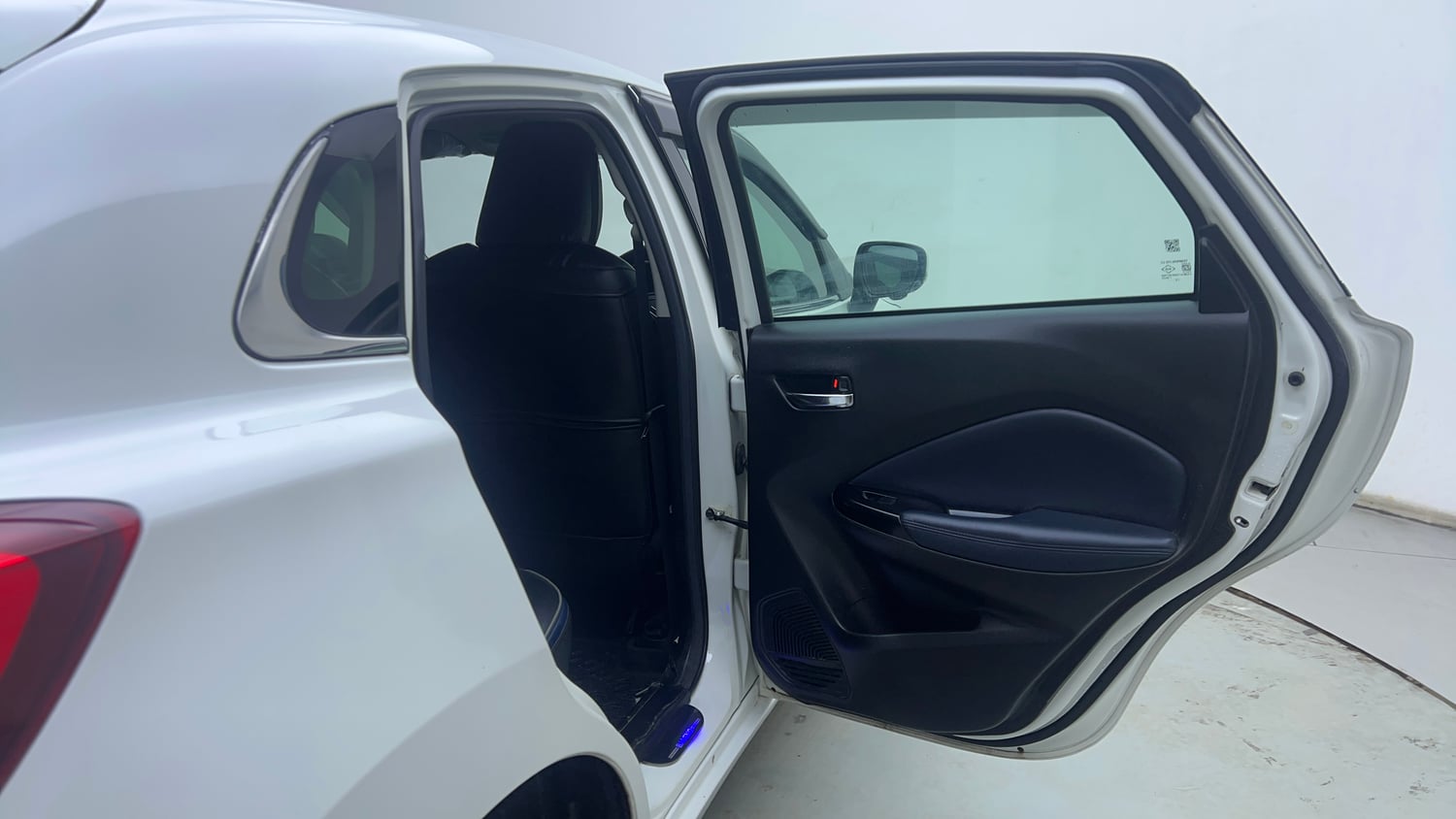 Used 2024 Maruti Suzuki Baleno Alpha MT Petrol Manual interior RIGHT REAR DOOR OPEN VIEW