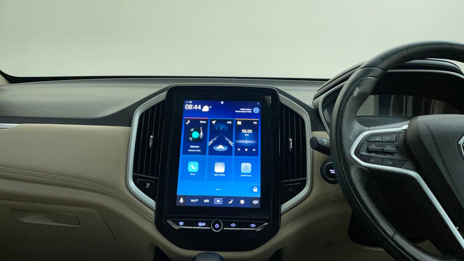 Used 2021 MG Motors Hector Sharp 1.5 Petrol CVT Petrol Automatic interior MUSIC SYSTEM & AC CONTROL VIEW