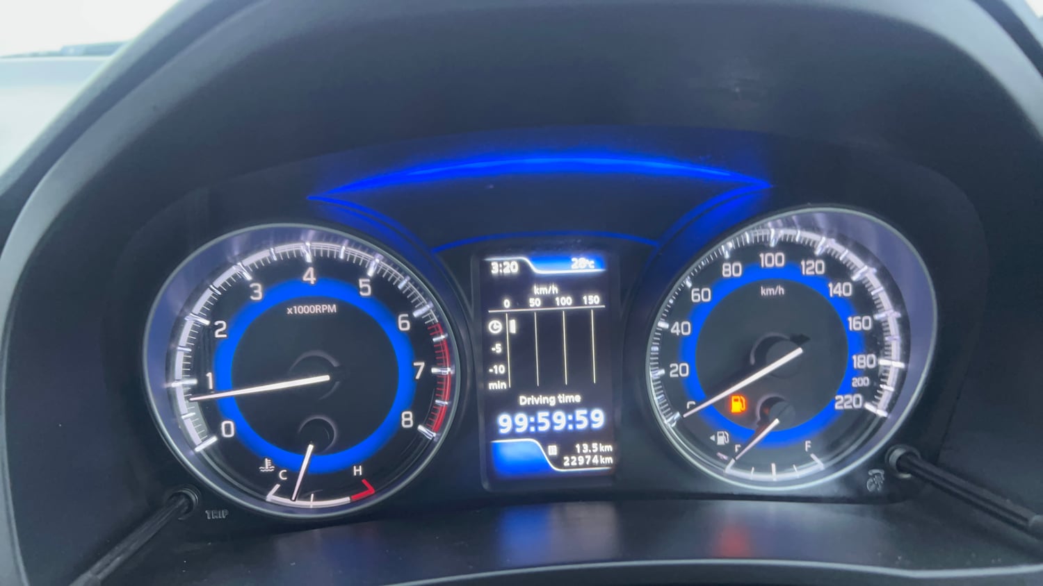 Used 2019 Maruti Suzuki Baleno Zeta Petrol Manual interior CLUSTERMETER VIEW