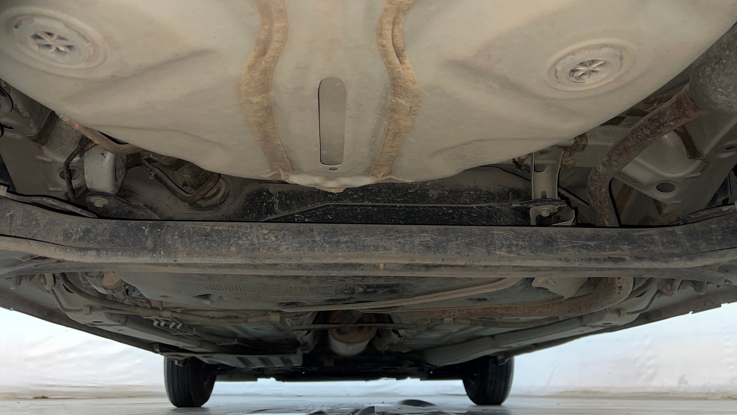 Used 2023 Maruti Suzuki Swift LXi Petrol Manual extra REAR UNDERBODY VIEW (TAKEN FROM REAR)