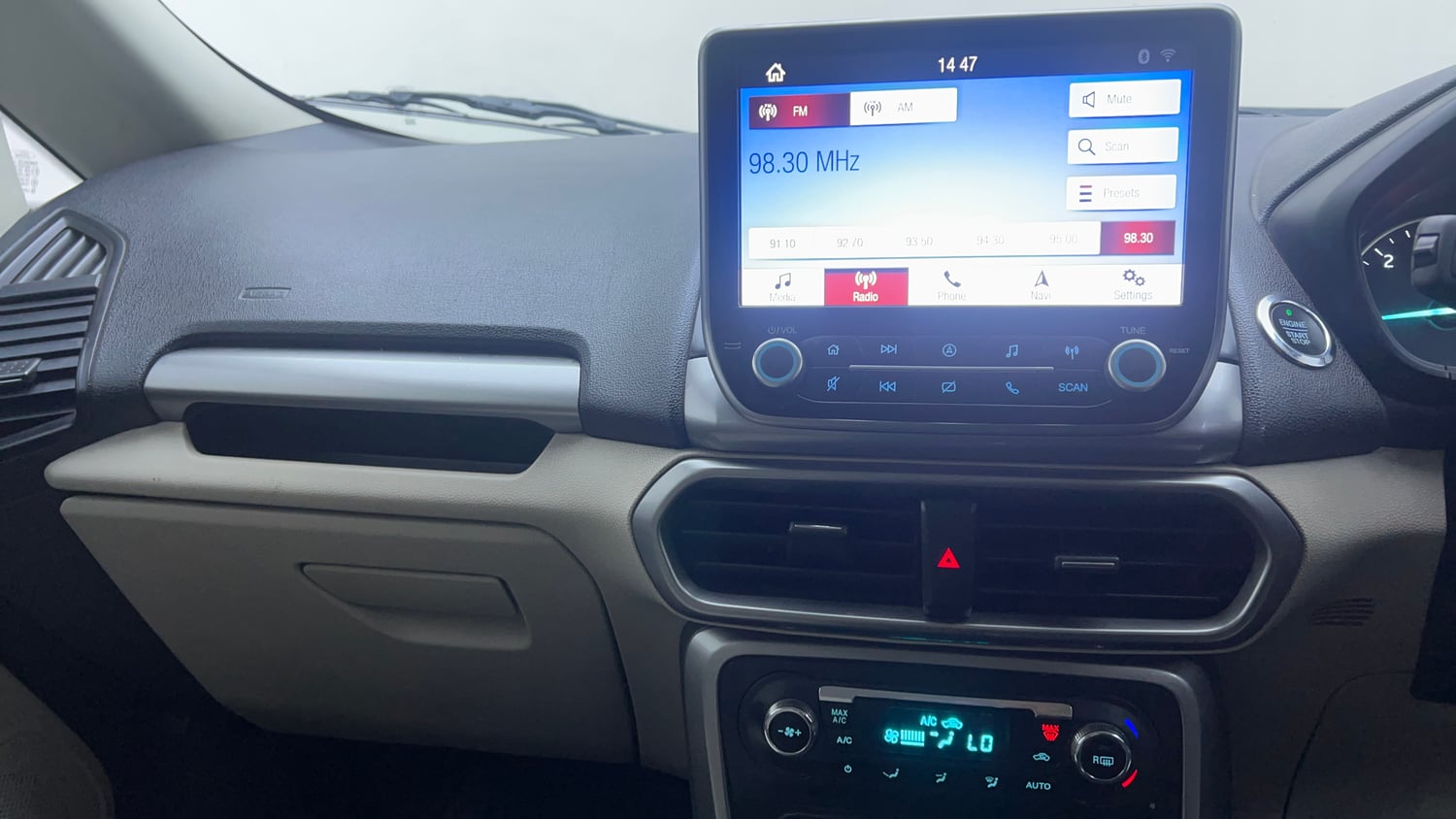 Used 2020 Ford EcoSport Titanium 1.5L TDCi Diesel Manual interior MUSIC SYSTEM & AC CONTROL VIEW