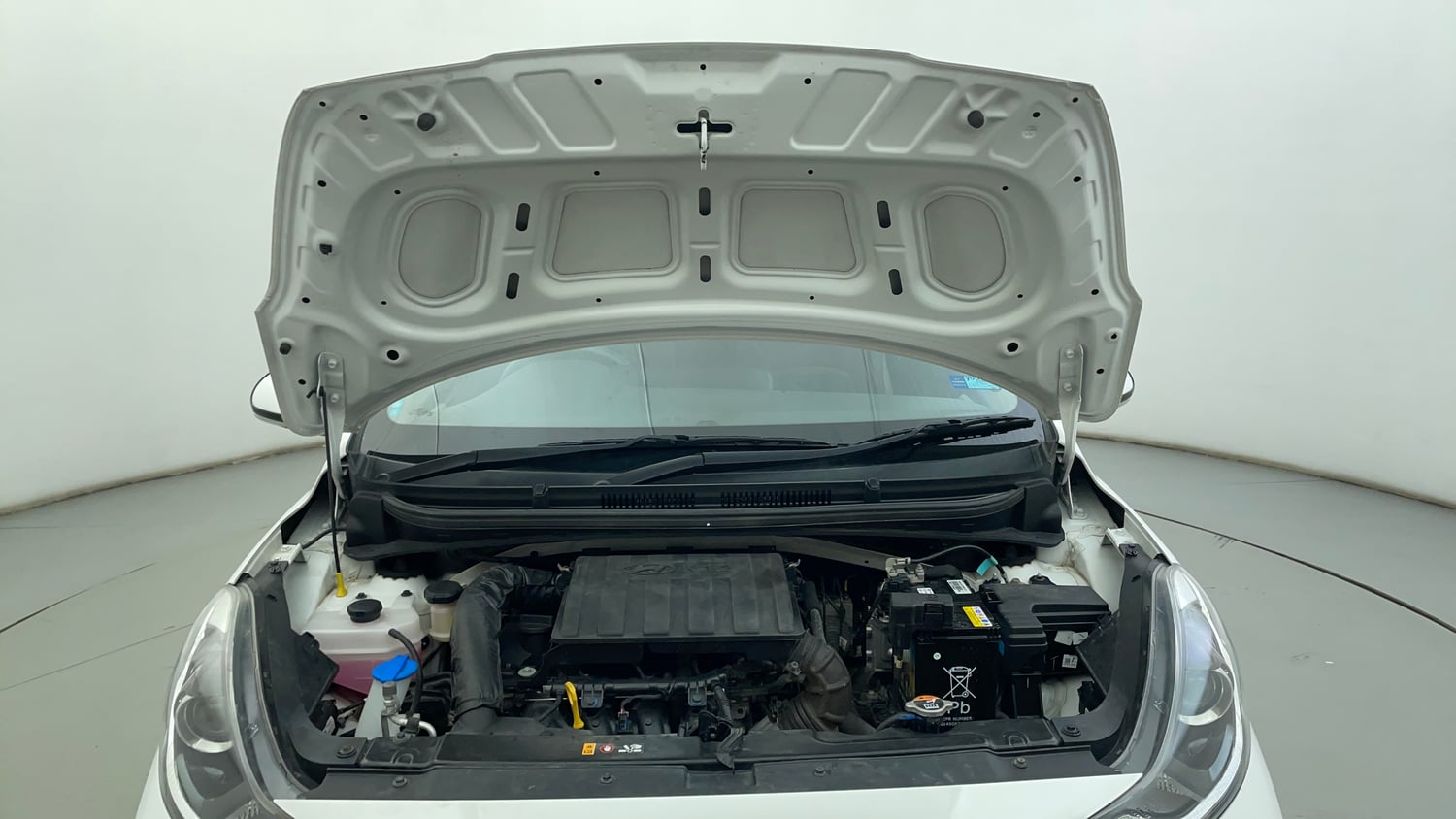Used 2024 Hyundai Aura SX 1.2 (O) Petrol Petrol Manual engine ENGINE & BONNET OPEN FRONT VIEW