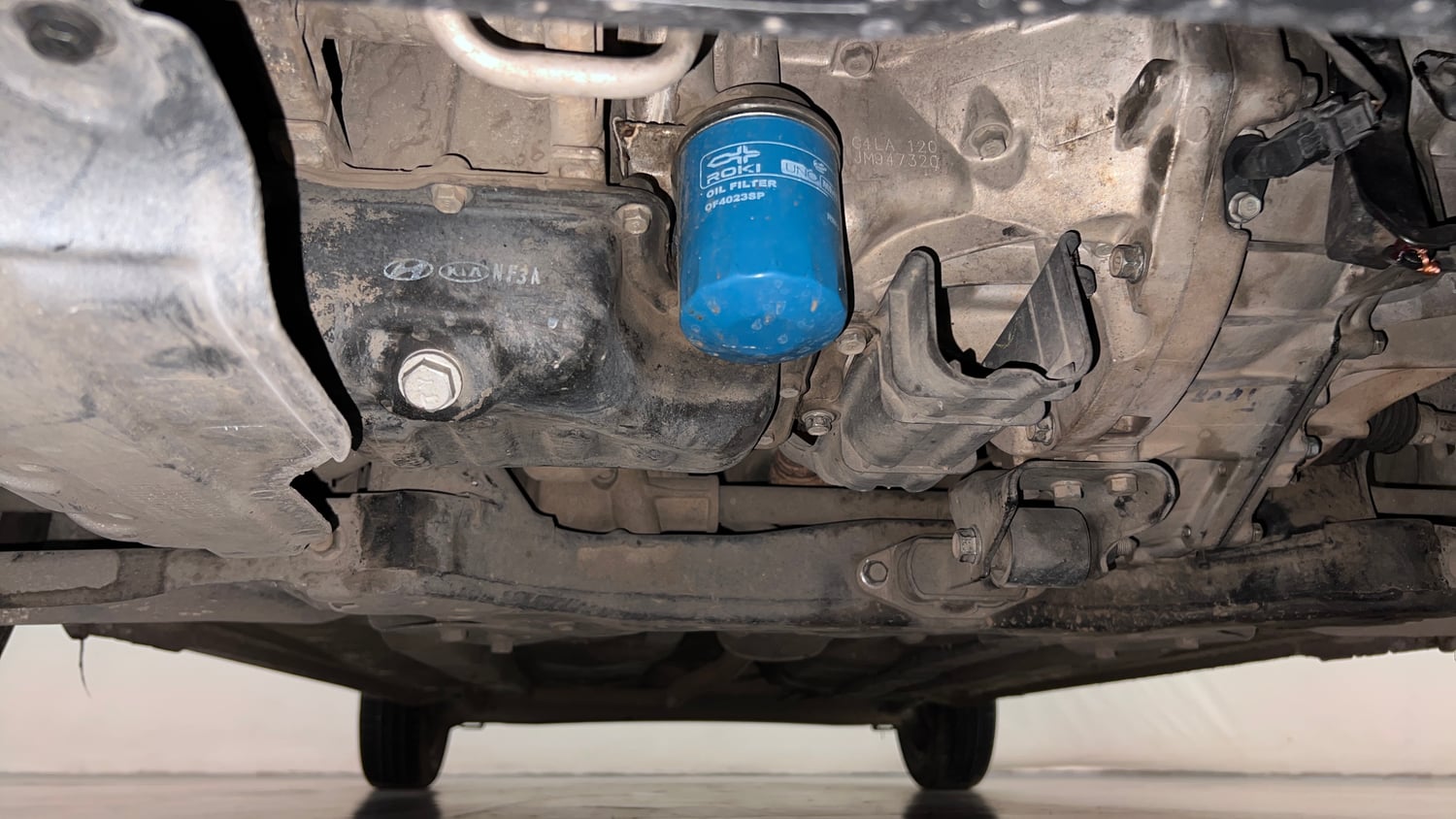 Used 2018 Hyundai Grand i10 Magna 1.2 Kappa VTVT Petrol Manual extra FRONT LEFT UNDERBODY VIEW