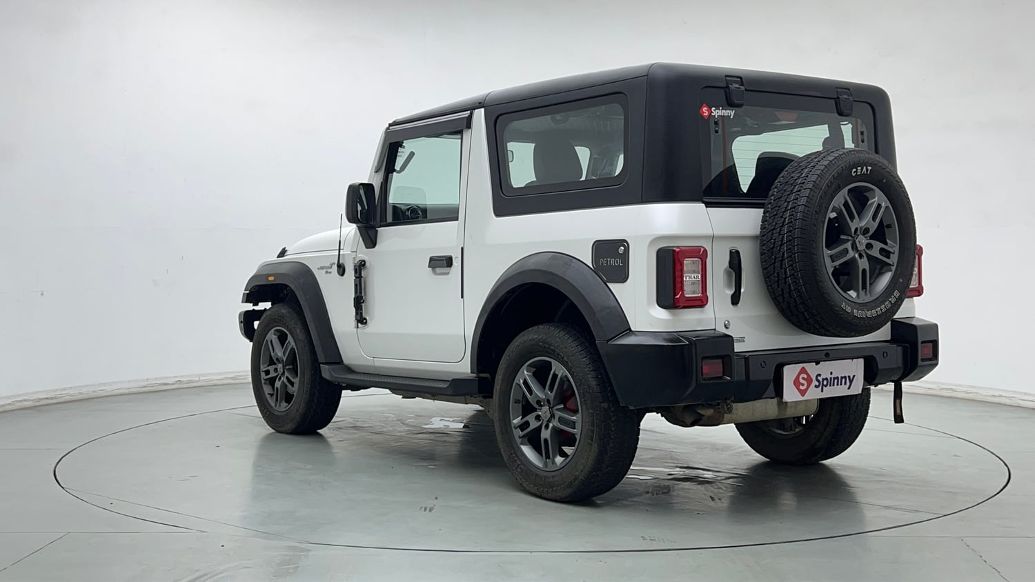 Used 2023 Mahindra Thar LX Hard Top Petrol AT RWD Petrol Automatic exterior LEFT REAR CORNER VIEW
