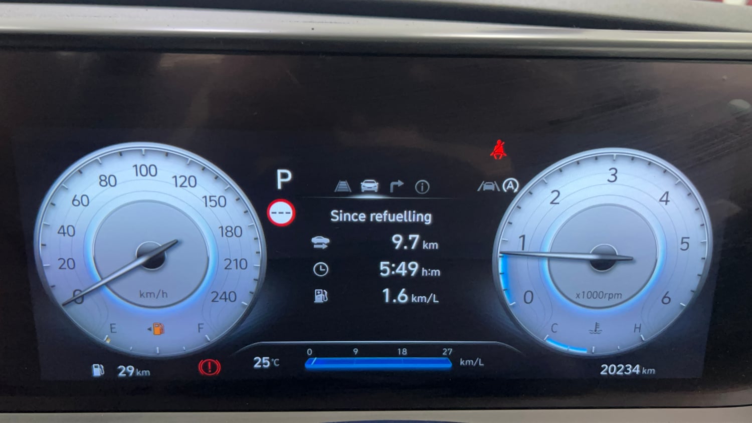 Used 2024 Hyundai Alcazar Signature 1.5 Diesel AT 7STR Diesel Automatic interior CLUSTERMETER VIEW