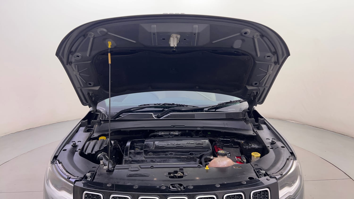 Used 2019 Jeep Compass Longitude (O) 1.4 Petrol AT Petrol Automatic engine ENGINE & BONNET OPEN FRONT VIEW