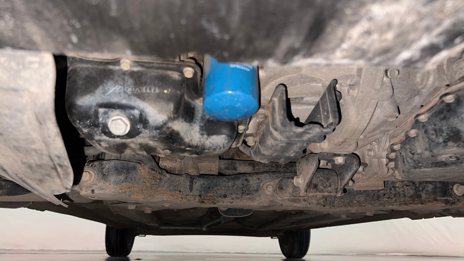 Used 2017 Hyundai Grand i10 Sportz (O) AT 1.2 Kappa VTVT Petrol Automatic extra FRONT LEFT UNDERBODY VIEW