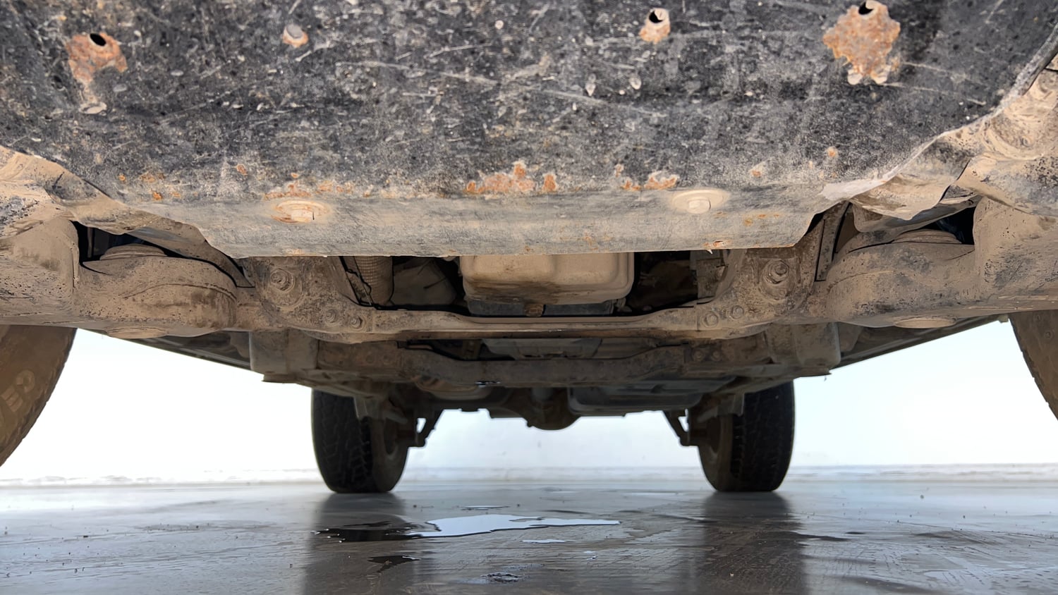 Used 2023 Mahindra Thar LX Hard Top Petrol AT RWD Petrol Automatic extra FRONT LEFT UNDERBODY VIEW