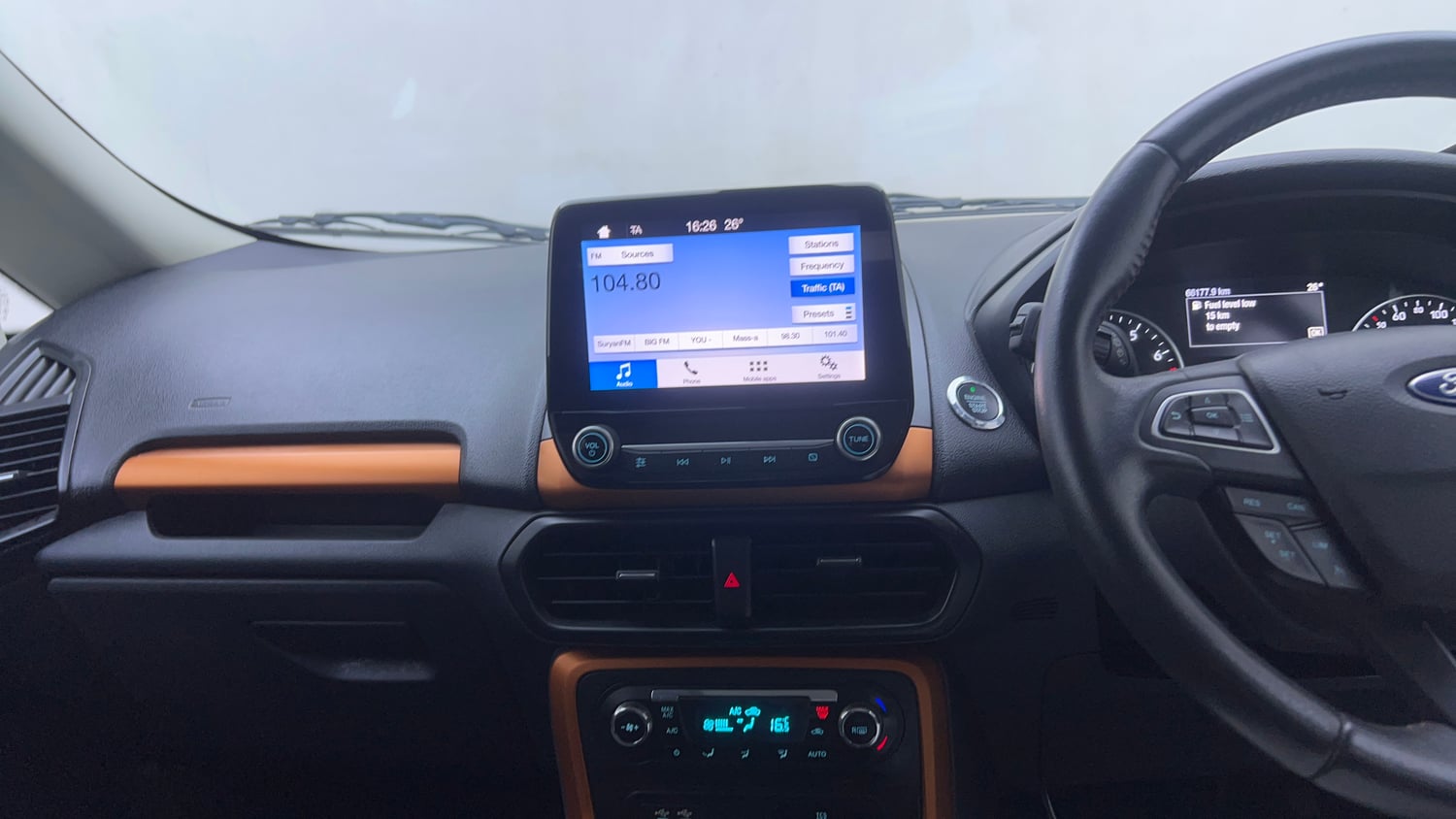 Used 2020 Ford EcoSport S MT 1.5 Ti-VCT Petrol Manual interior MUSIC SYSTEM & AC CONTROL VIEW