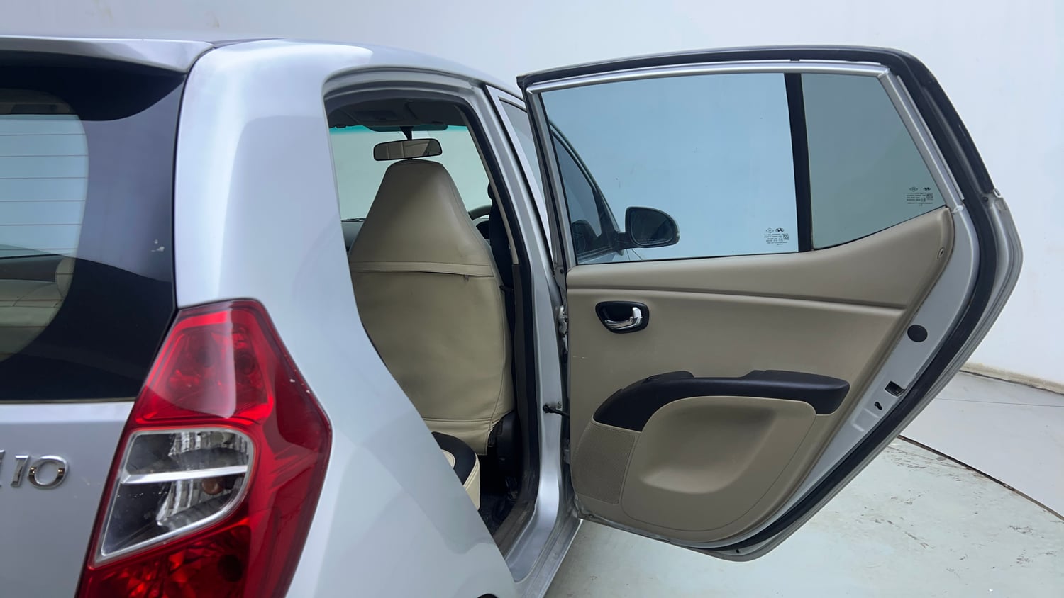 Used 2012 Hyundai i10 Sportz 1.2 Kappa2 Petrol Manual interior RIGHT REAR DOOR OPEN VIEW