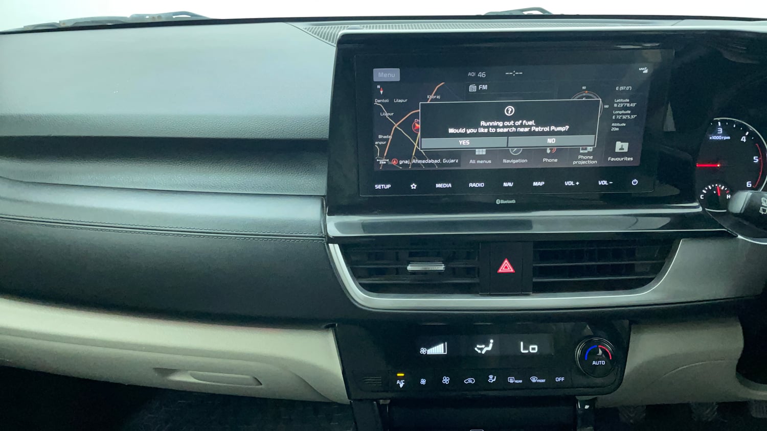 Used 2019 Kia Seltos HTX 1.5 Diesel Diesel Manual interior MUSIC SYSTEM & AC CONTROL VIEW