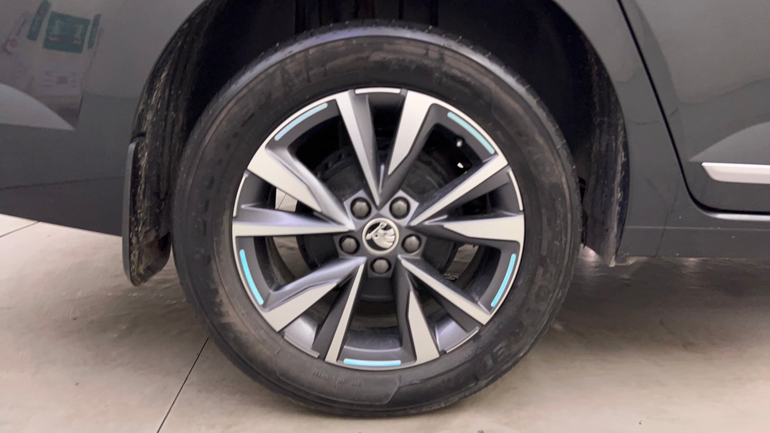 Used 2023 Skoda Slavia Style 1.5L TSI DSG Petrol Automatic tyres RIGHT REAR TYRE RIM VIEW