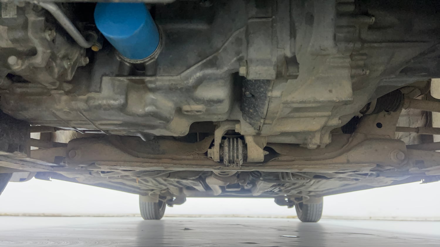 Used 2024 Honda Amaze S 1.2 Petrol MT Petrol Manual extra FRONT LEFT UNDERBODY VIEW