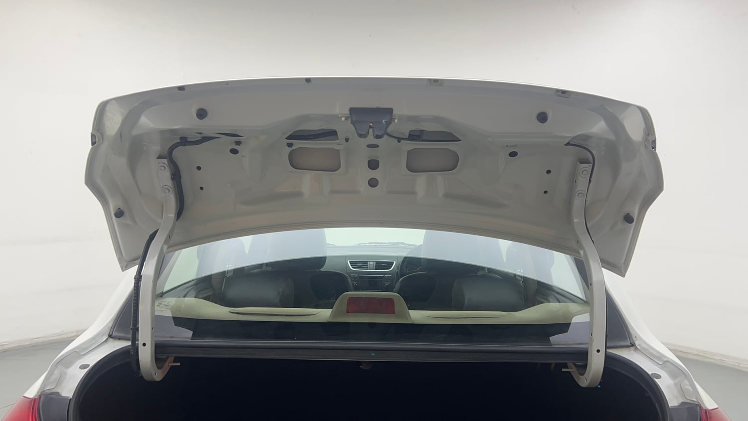 Used 2015 Maruti Suzuki Swift Dzire VXI Petrol Manual interior DICKY DOOR OPEN VIEW