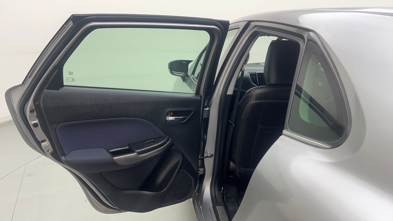 Used 2020 Toyota Glanza V CVT Petrol Automatic interior LEFT REAR DOOR OPEN VIEW