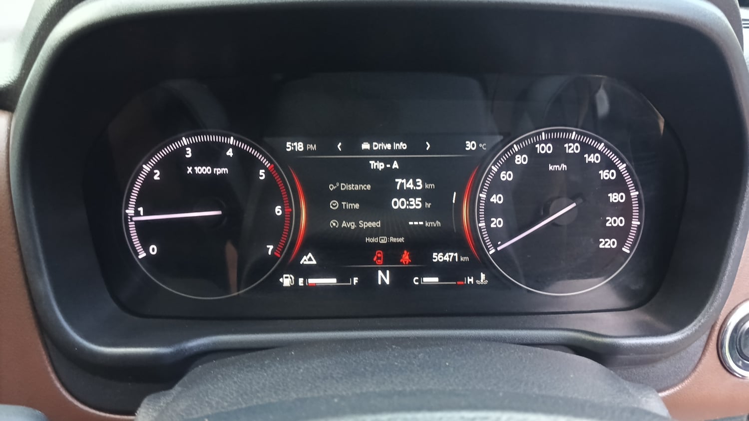 Used 2023 Mahindra Scorpio N Z8 L Diesel AT 4WD 7 STR Diesel Automatic interior CLUSTERMETER VIEW