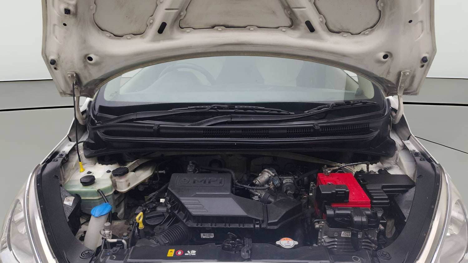 Used 2019 Hyundai Santro Sportz AMT Petrol Automatic engine ENGINE & BONNET OPEN FRONT VIEW