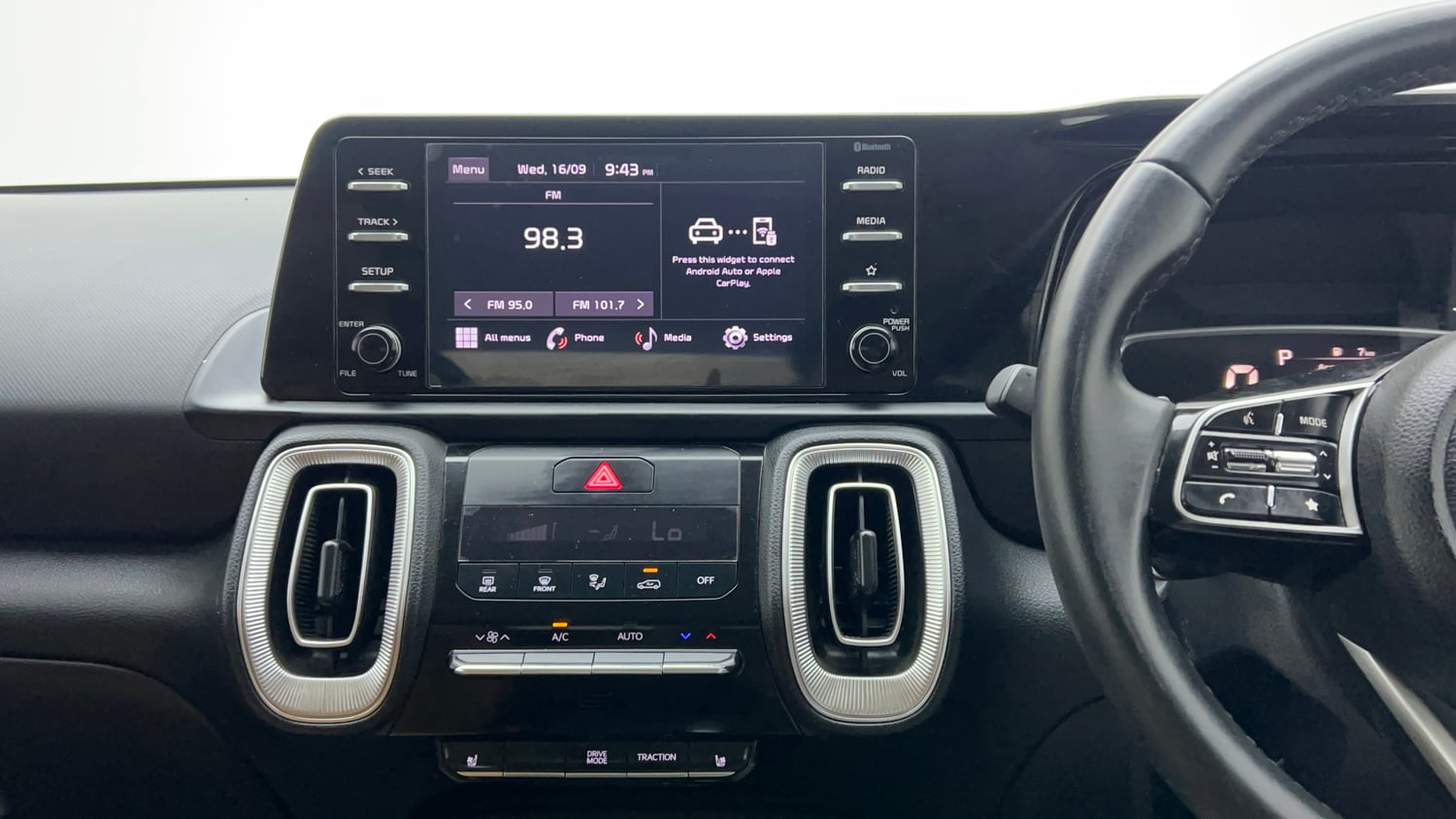 Used 2024 Kia Sonet HTX 1.0 Turbo Petrol DCT Petrol Automatic interior MUSIC SYSTEM & AC CONTROL VIEW