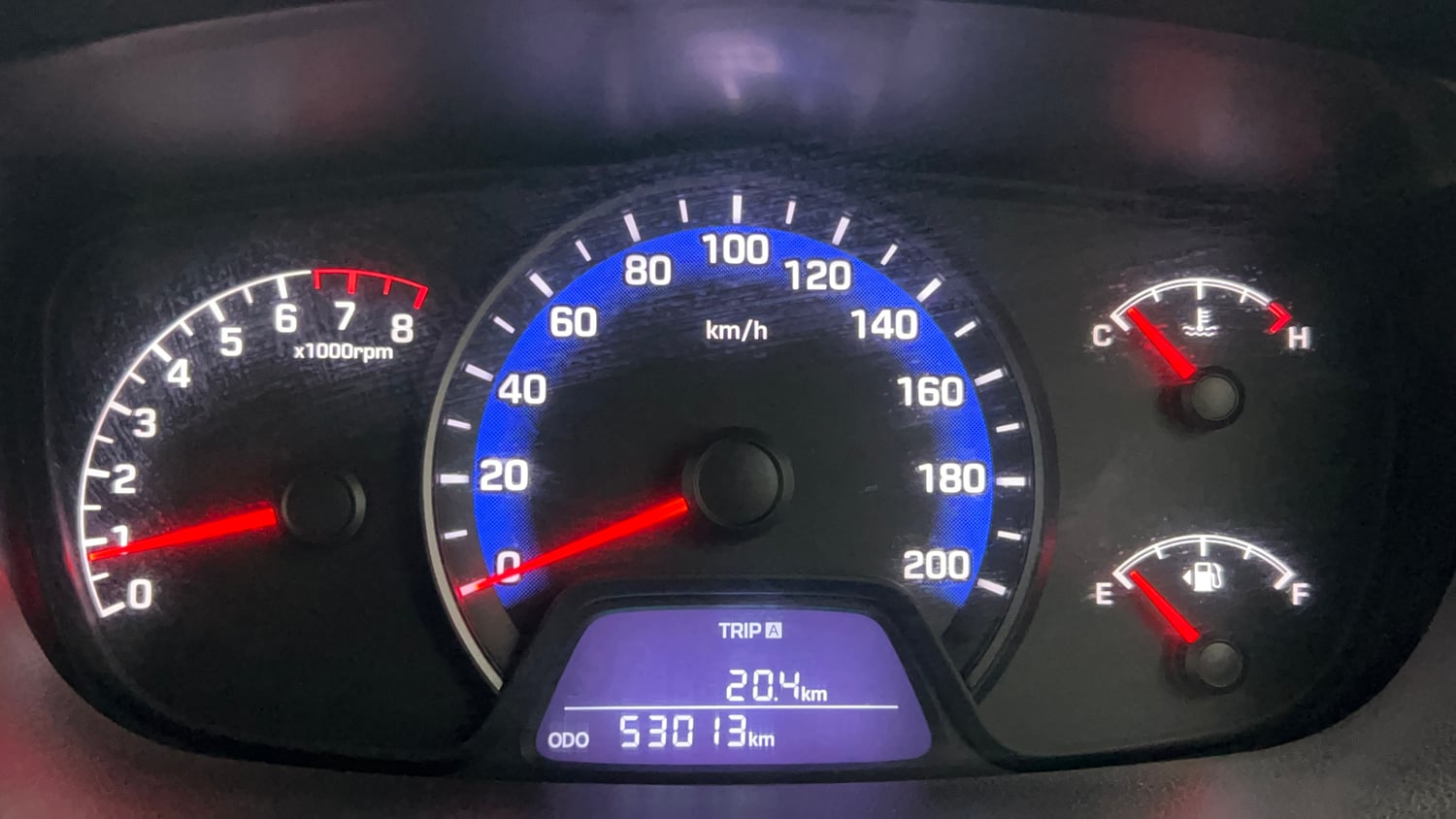Used 2016 Hyundai Xcent SX 1.2 Petrol Manual interior CLUSTERMETER VIEW