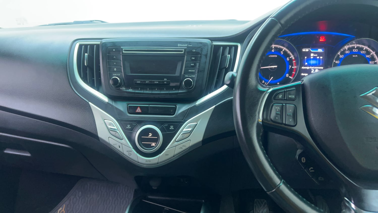 Used 2016 Maruti Suzuki Baleno Zeta 1.2 Petrol Manual interior MUSIC SYSTEM & AC CONTROL VIEW