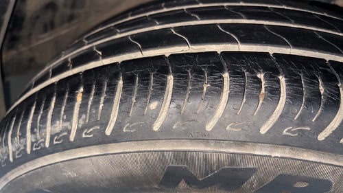 Used 2019 Maruti Suzuki Baleno Delta Petrol Manual tyres RIGHT FRONT TYRE TREAD VIEW