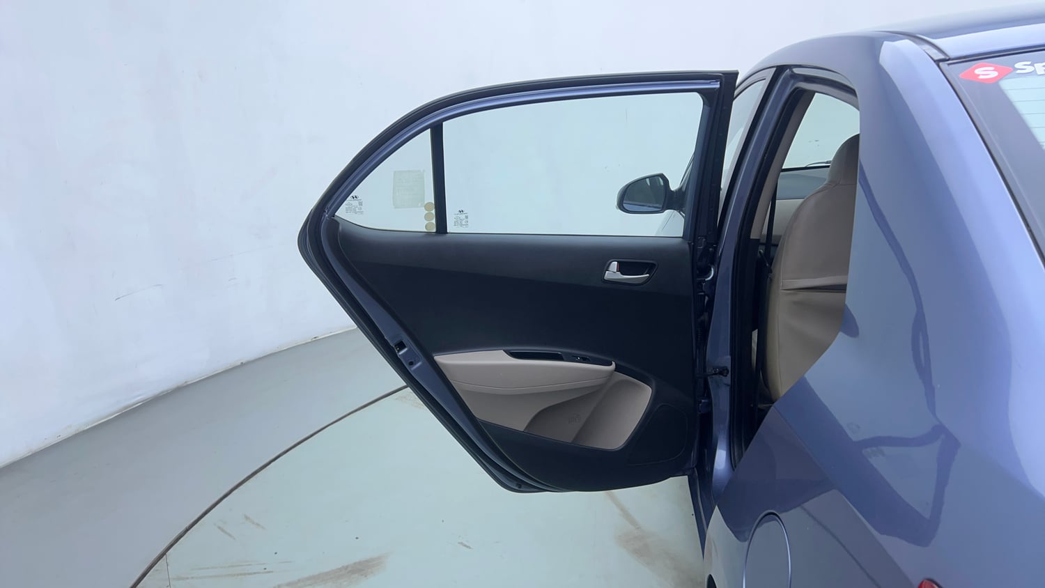 Used 2014 Hyundai Xcent S AT 1.2 (O) Petrol Automatic interior LEFT REAR DOOR OPEN VIEW