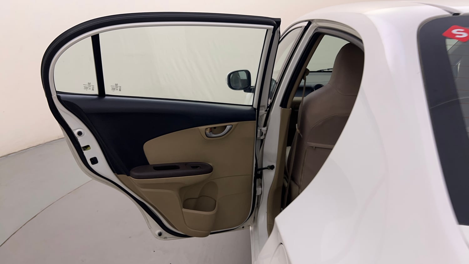 Used 2014 Honda Amaze 1.2 VX AT i-VTEC Petrol Automatic interior LEFT REAR DOOR OPEN VIEW
