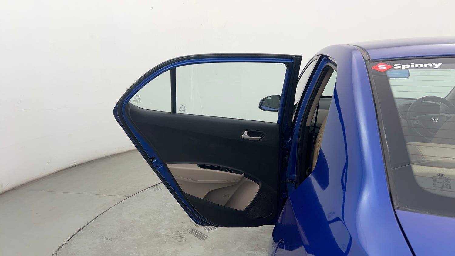 Used 2015 Hyundai Xcent S 1.2 (O) Petrol Manual interior LEFT REAR DOOR OPEN VIEW