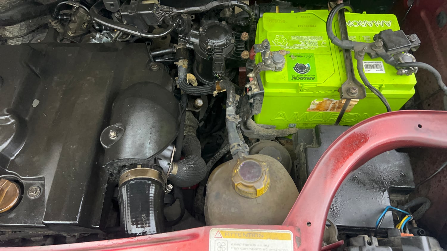 Used 2017 Mahindra TUV300 T8 mHAWK100 Dual Tone Diesel Manual engine ENGINE LEFT SIDE VIEW