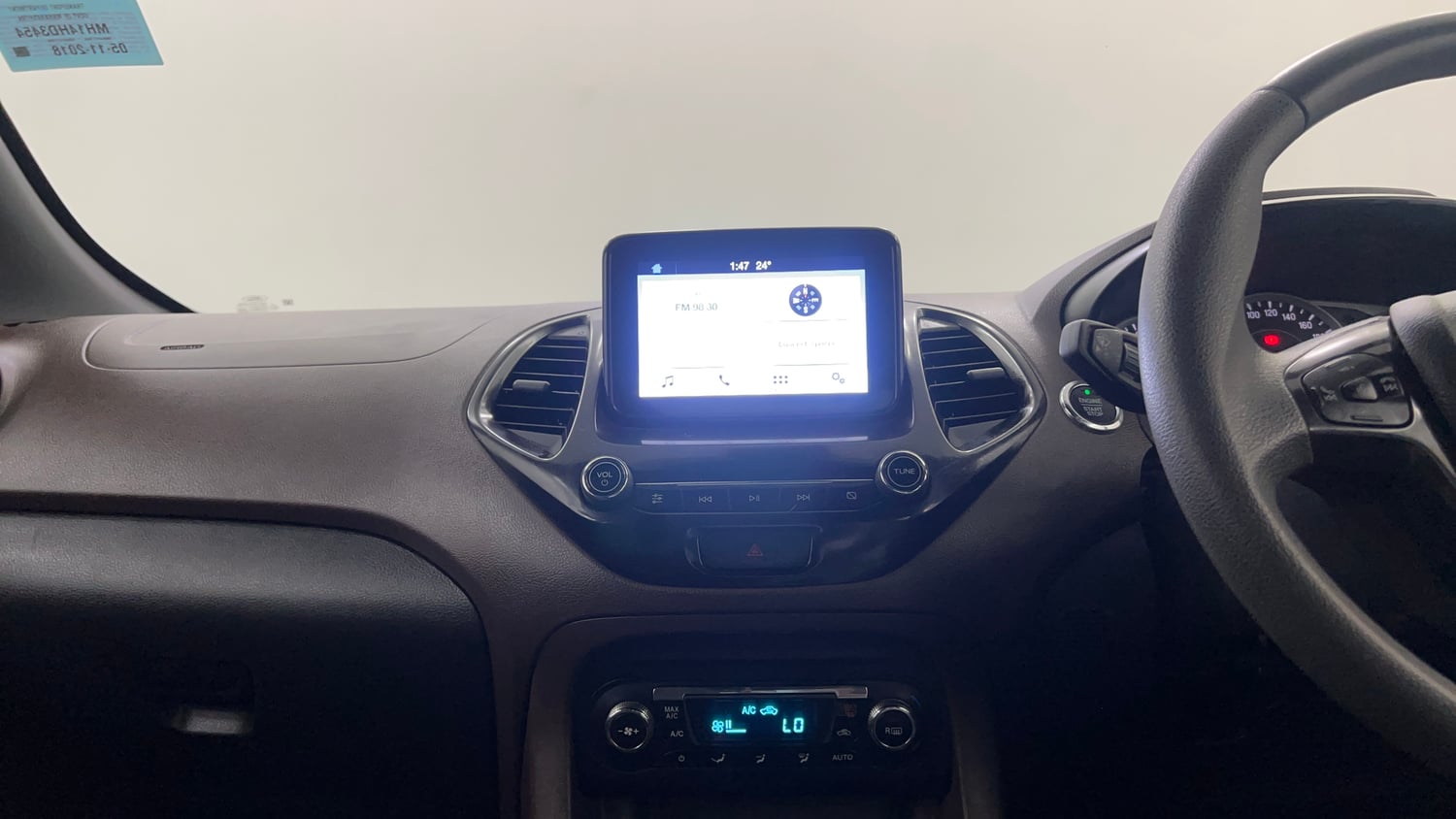 Used 2018 Ford Freestyle Titanium Plus 1.2 Ti-VCT Petrol Manual interior MUSIC SYSTEM & AC CONTROL VIEW