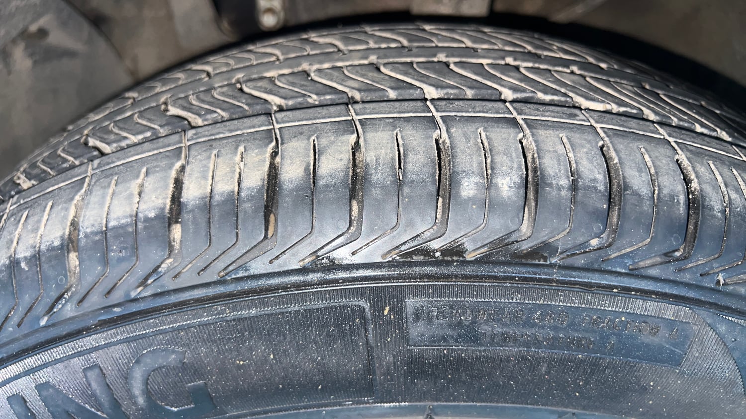 Used 2016 Hyundai Creta 1.6 SX Plus Petrol Petrol Manual tyres LEFT FRONT TYRE TREAD VIEW