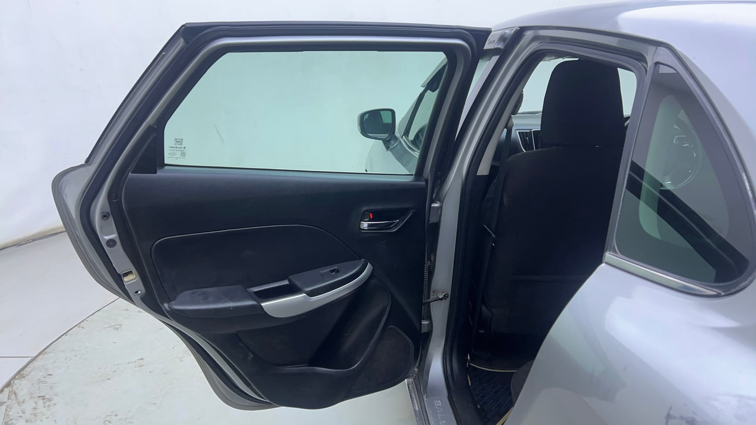 Used 2015 Maruti Suzuki Baleno Alpha 1.2 Petrol Manual interior LEFT REAR DOOR OPEN VIEW
