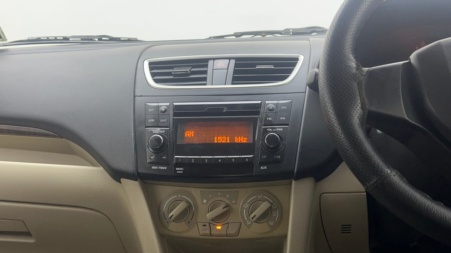 Used 2015 Maruti Suzuki Swift Dzire VXI Petrol Manual interior MUSIC SYSTEM & AC CONTROL VIEW