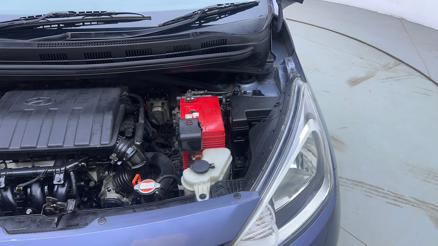 Used 2014 Hyundai Xcent S AT 1.2 (O) Petrol Automatic engine ENGINE LEFT SIDE VIEW
