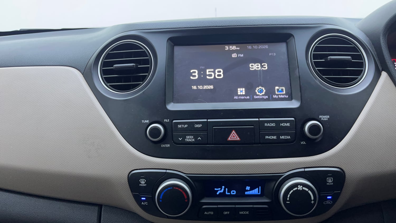 Used 2017 Hyundai Grand i10 Asta 1.2 Kappa VTVT Petrol Manual interior MUSIC SYSTEM & AC CONTROL VIEW