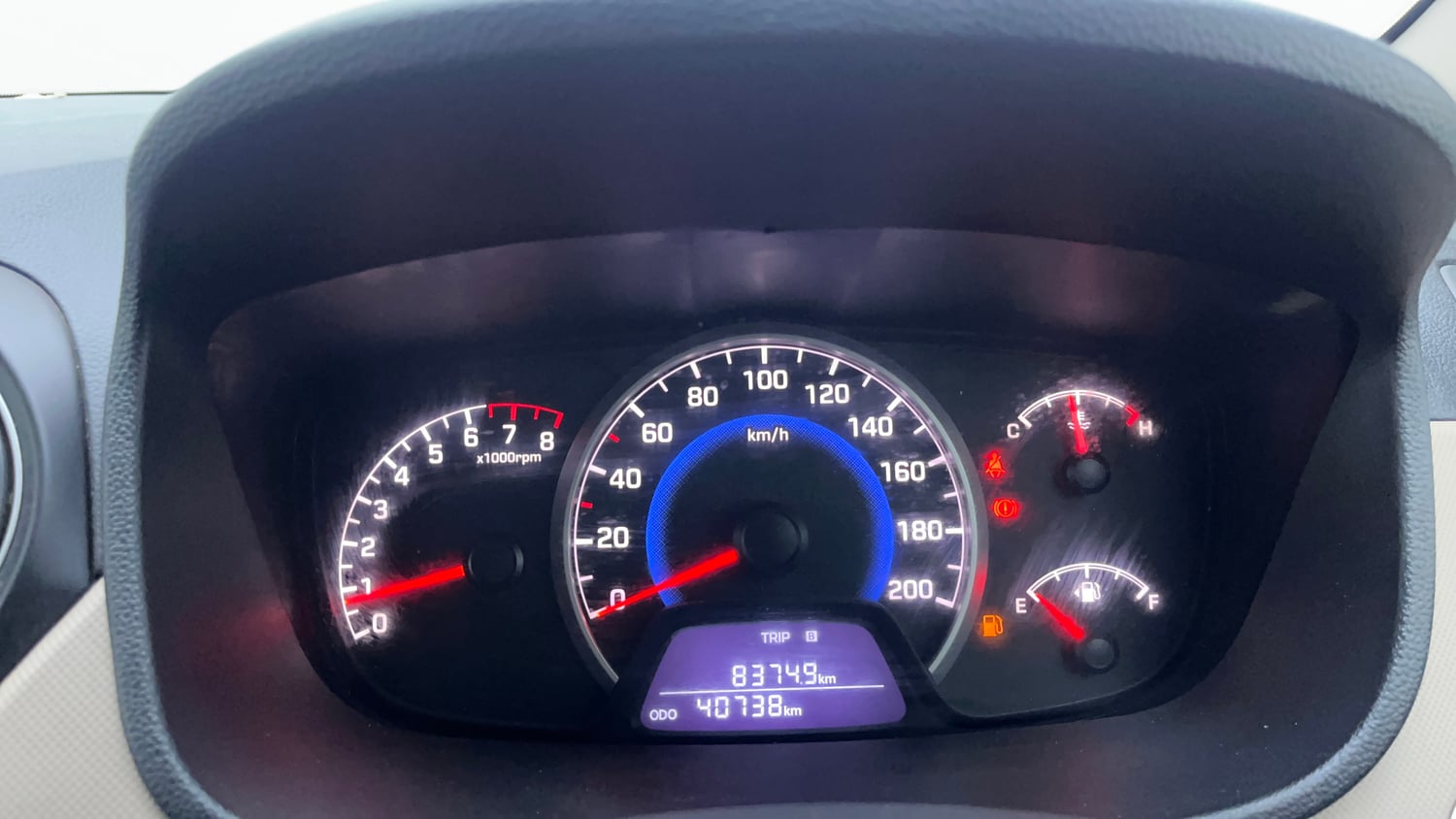 Used 2017 Hyundai Grand i10 Asta 1.2 Kappa VTVT Petrol Manual interior CLUSTERMETER VIEW