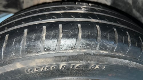 Used 2022 Maruti Suzuki Swift VXi AMT Petrol Automatic tyres RIGHT REAR TYRE TREAD VIEW